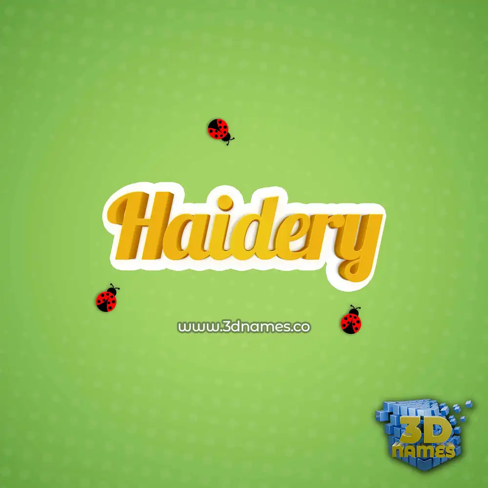 haidery in Ladybugs style - 3D name wallpaper