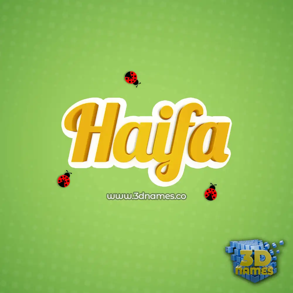 haifa in Ladybugs style - 3D name wallpaper
