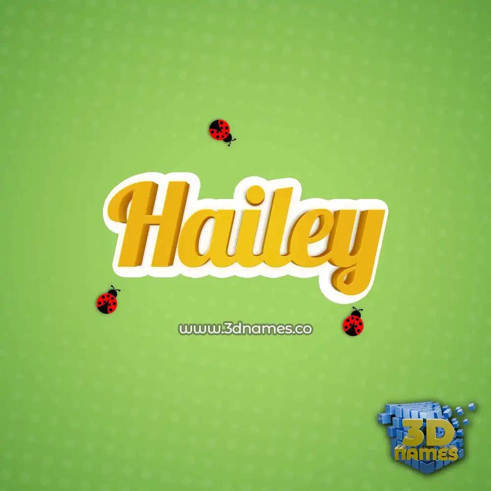hailey in Ladybugs style - 3D name wallpaper