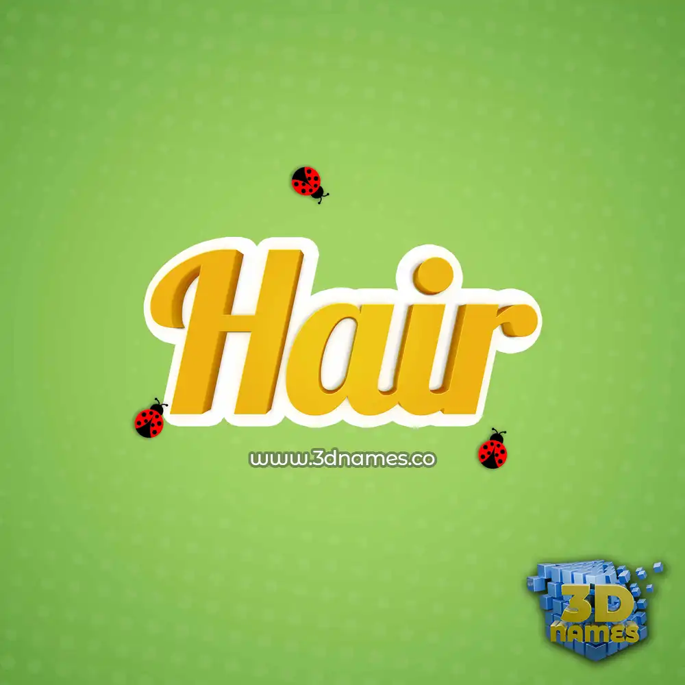 hair in Ladybugs style - 3D name wallpaper