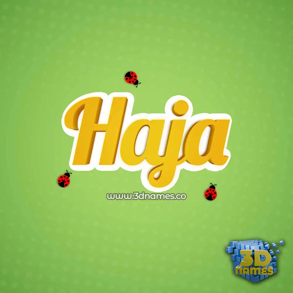 haja in Ladybugs style - 3D name wallpaper
