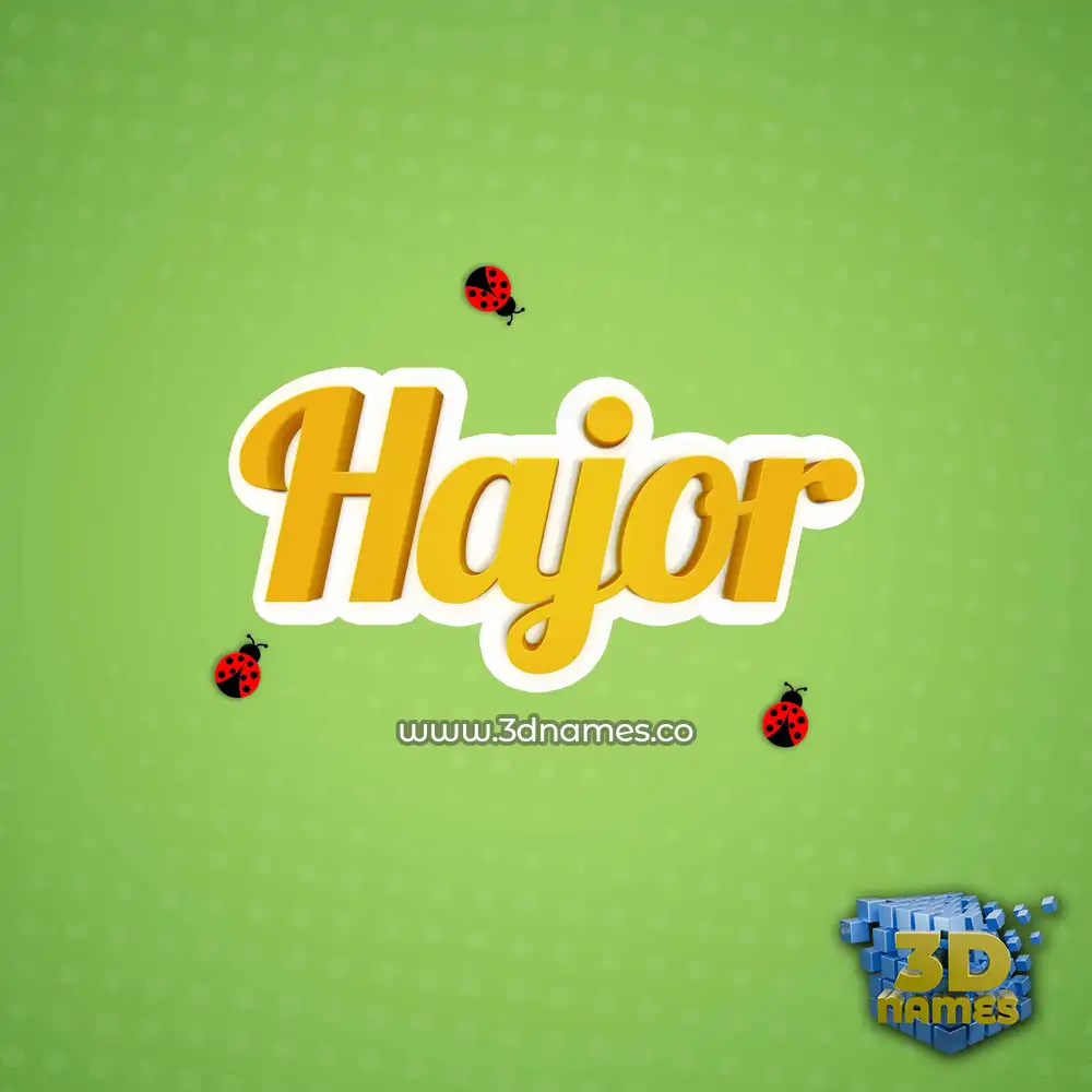 hajor in Ladybugs style - 3D name wallpaper