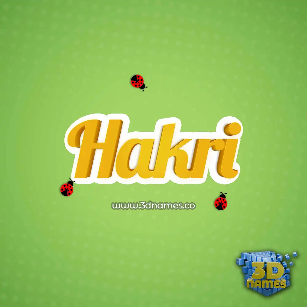 hakri in Ladybugs style - 3D name wallpaper