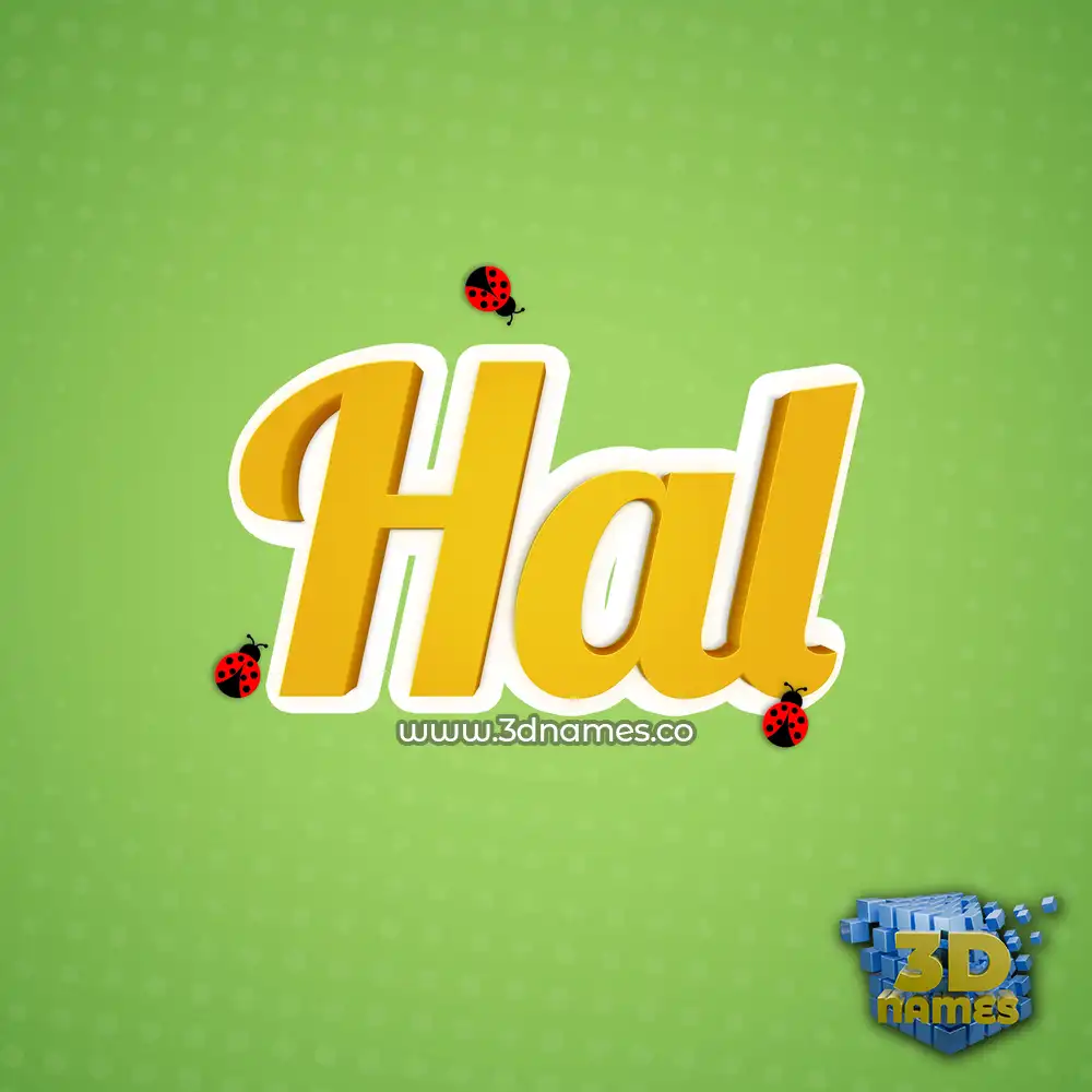 hal in Ladybugs style - 3D name wallpaper