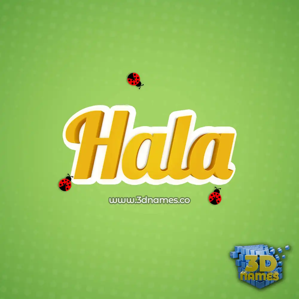 hala in Ladybugs style - 3D name wallpaper