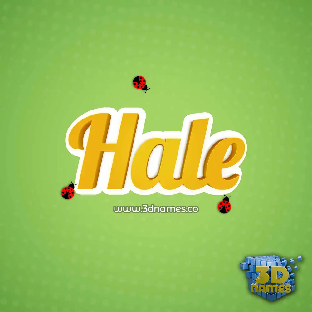 hale in Ladybugs style - 3D name wallpaper