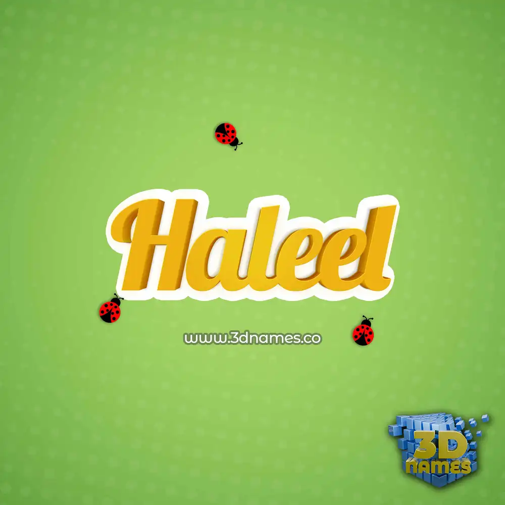 haleel in Ladybugs style - 3D name wallpaper