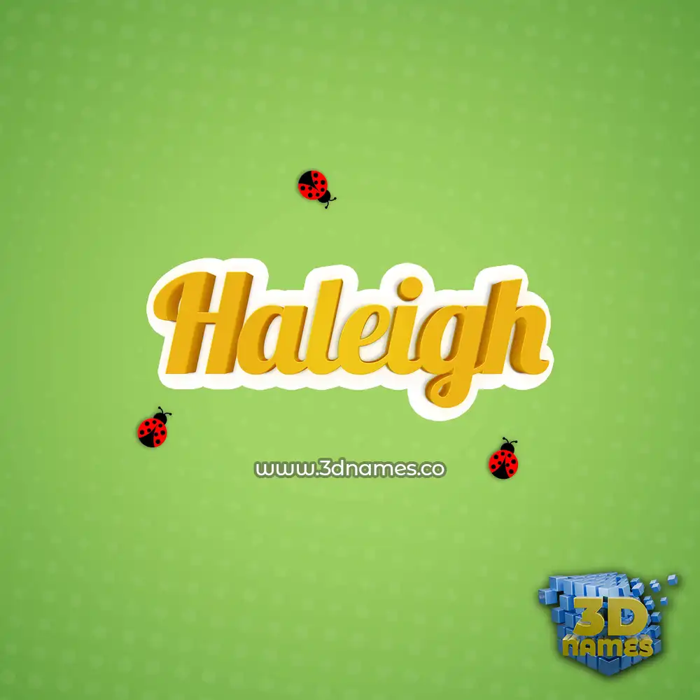 haleigh in Ladybugs style - 3D name wallpaper