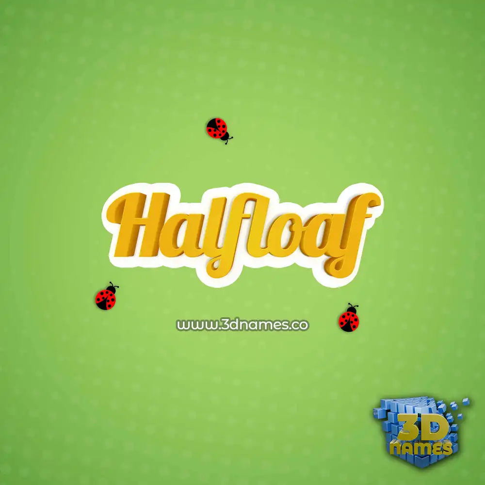 halfloaf in Ladybugs style - 3D name wallpaper