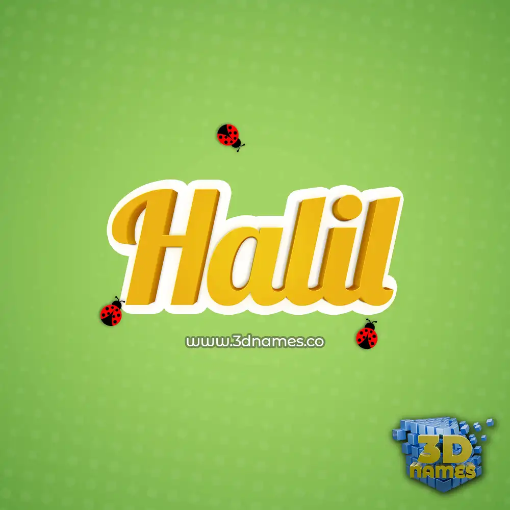 halil in Ladybugs style - 3D name wallpaper