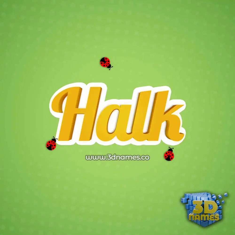 halk in Ladybugs style - 3D name wallpaper
