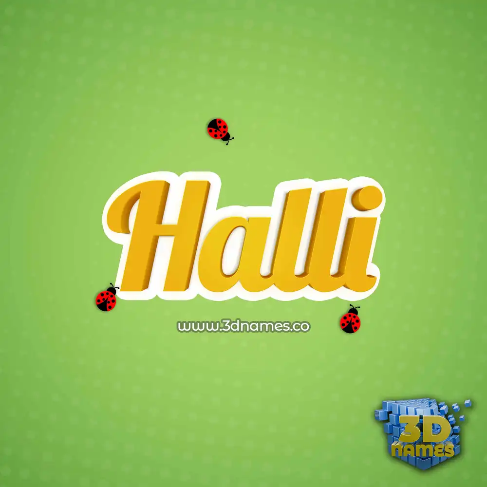halli in Ladybugs style - 3D name wallpaper
