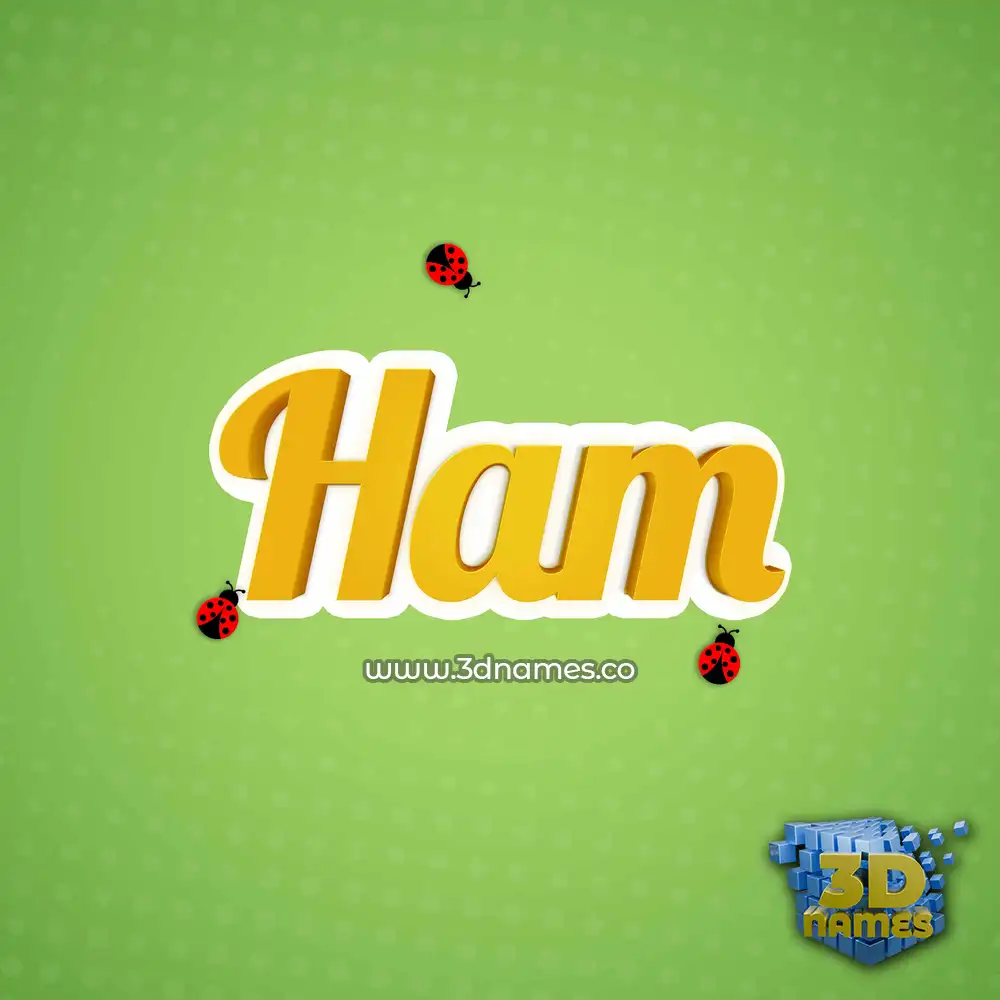ham in Ladybugs style - 3D name wallpaper