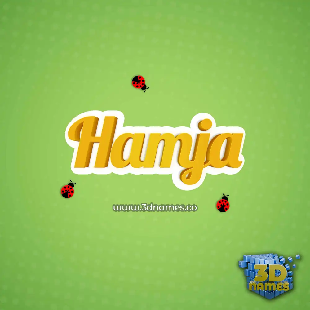 hamja in Ladybugs style - 3D name wallpaper