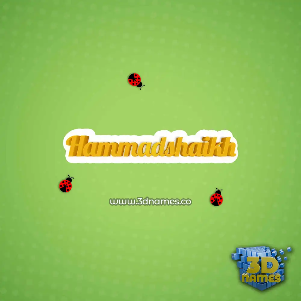 hammadshaikh in Ladybugs style - 3D name wallpaper