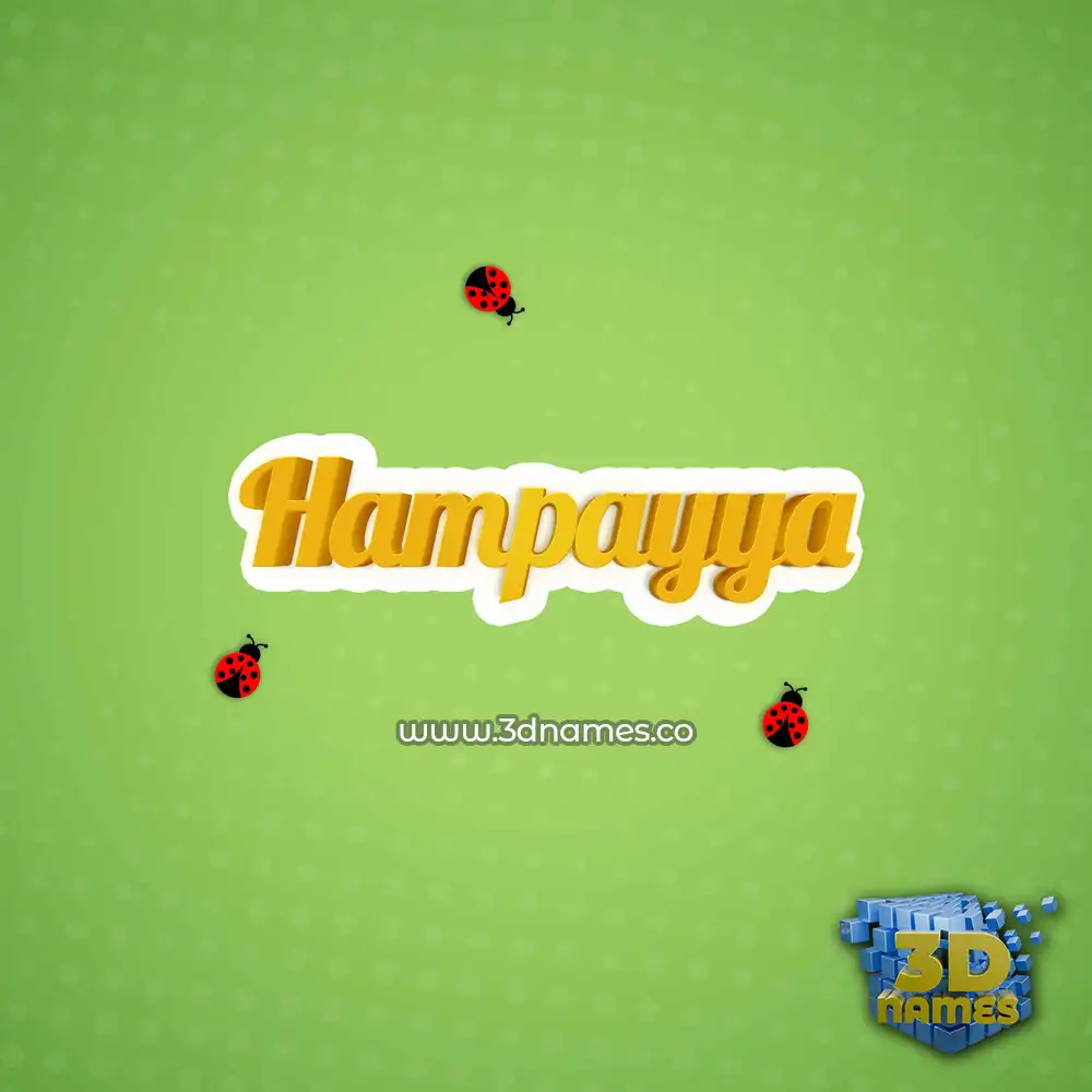 hampayya in Ladybugs style - 3D name wallpaper