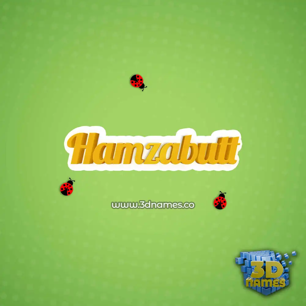 hamzabutt in Ladybugs style - 3D name wallpaper