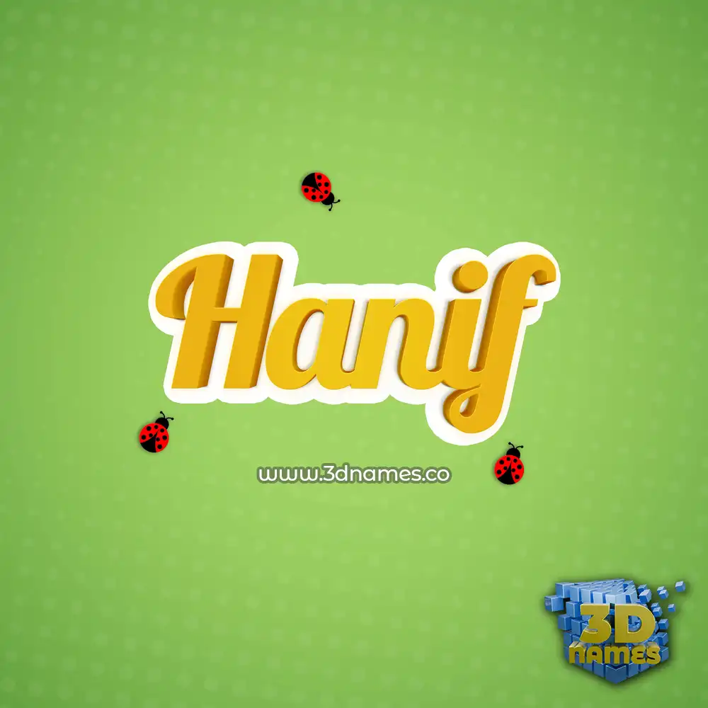 hanif in Ladybugs style - 3D name wallpaper