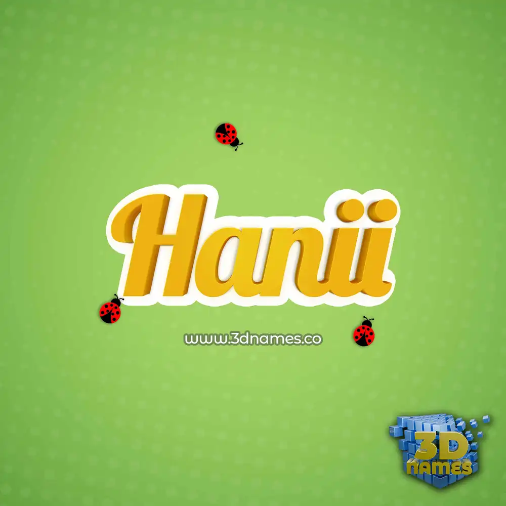 hanii in Ladybugs style - 3D name wallpaper