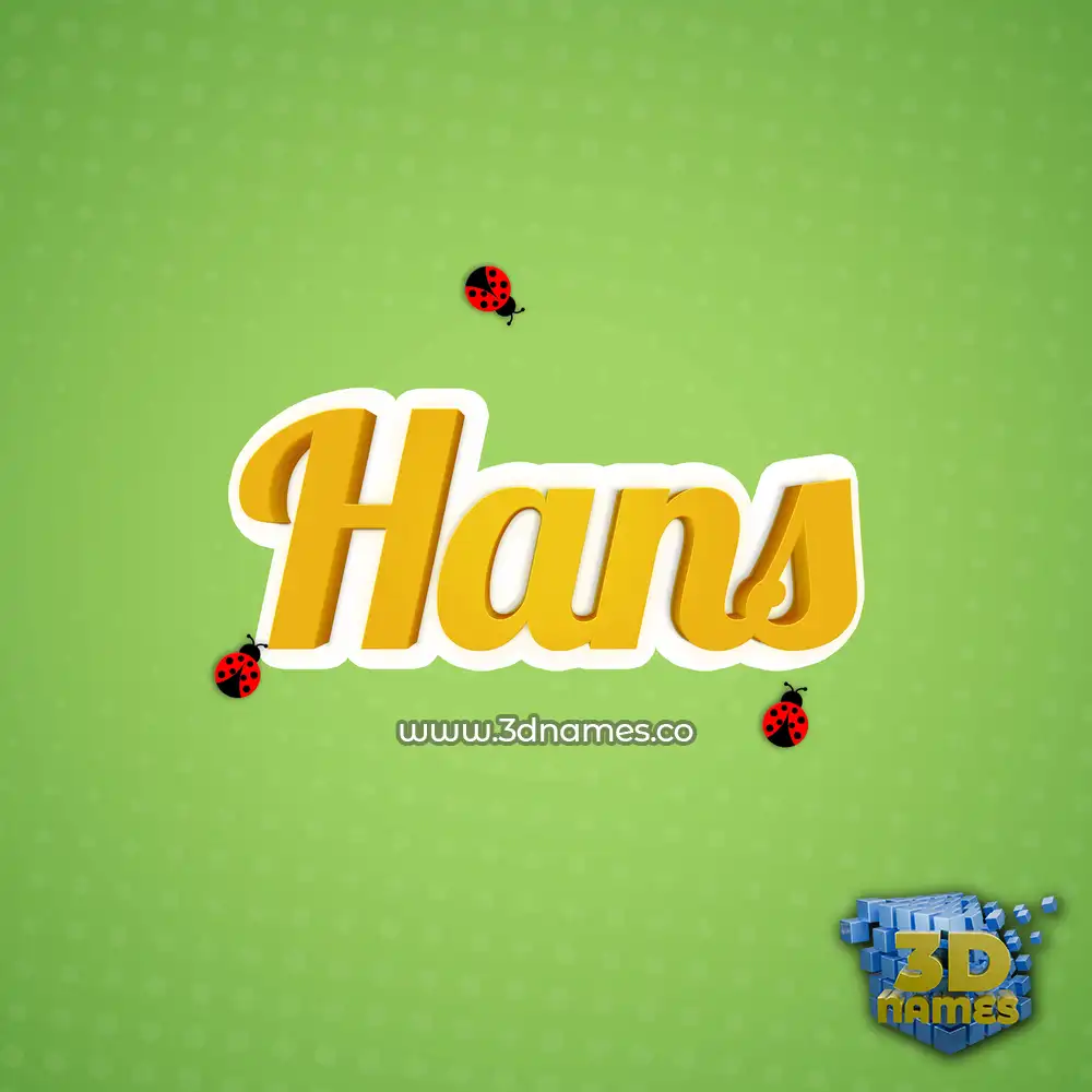 hans in Ladybugs style - 3D name wallpaper