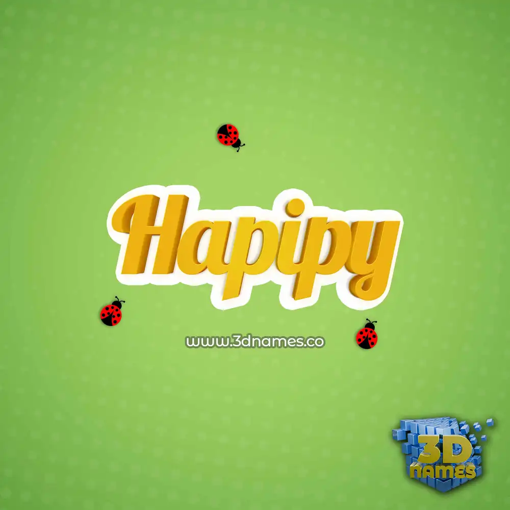 hapipy in Ladybugs style - 3D name wallpaper
