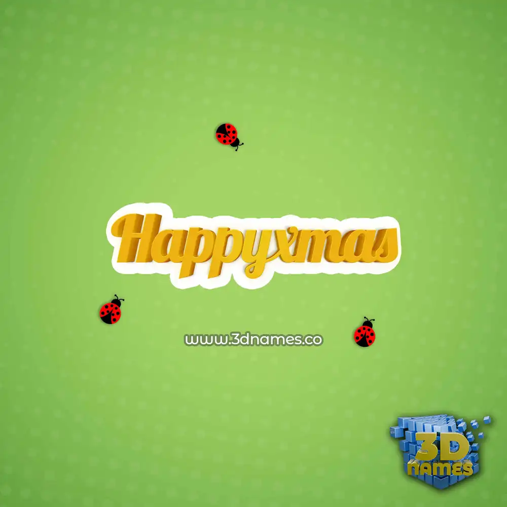 happyxmas in Ladybugs style - 3D name wallpaper
