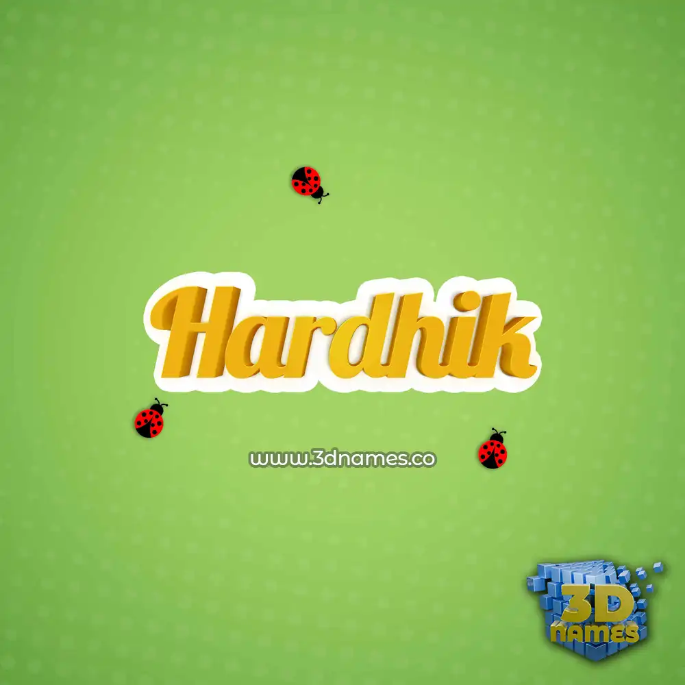 hardhik in Ladybugs style - 3D name wallpaper