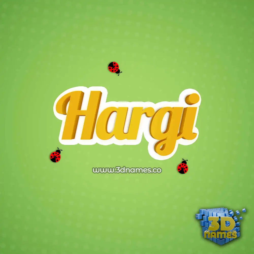 hargi in Ladybugs style - 3D name wallpaper