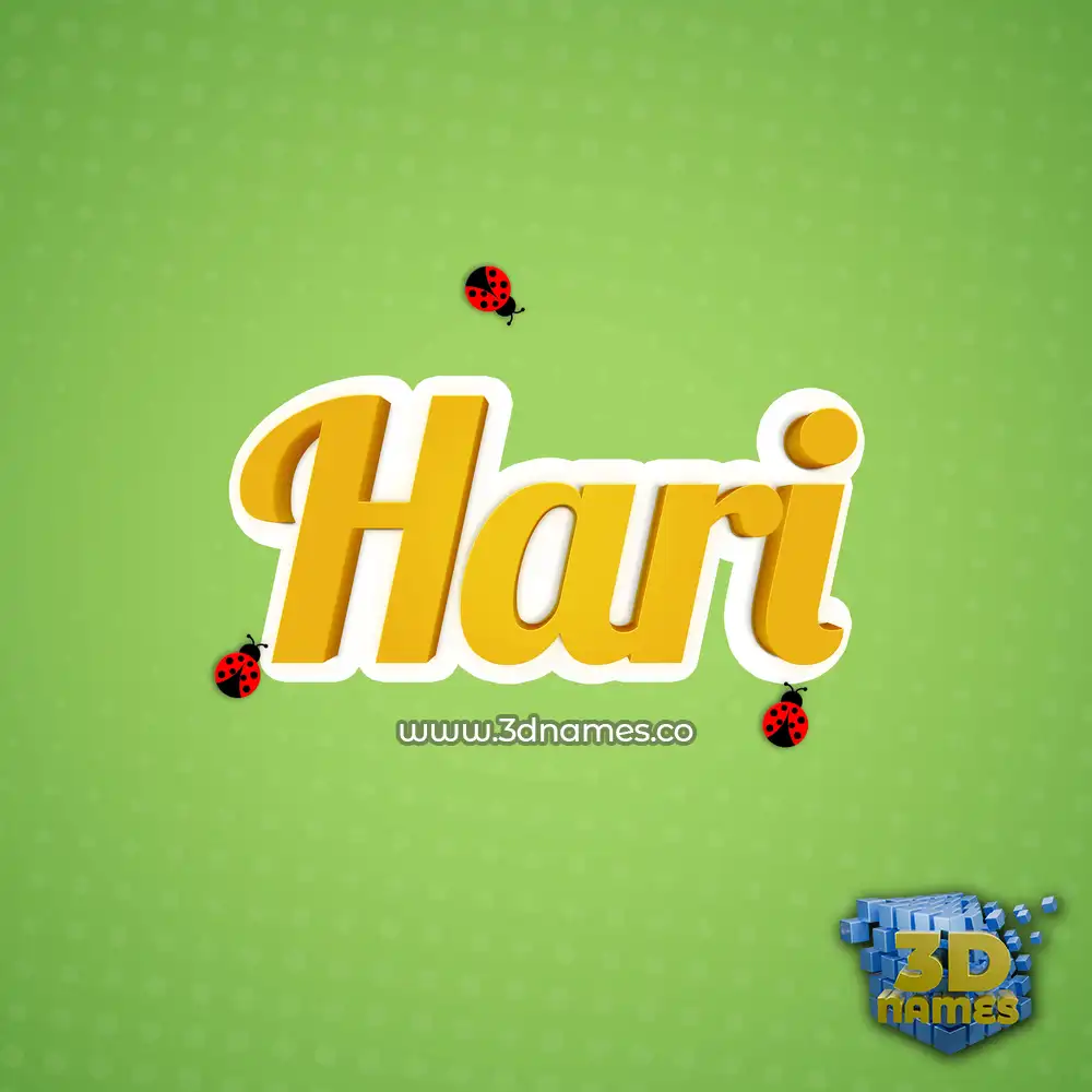 hari in Ladybugs style - 3D name wallpaper