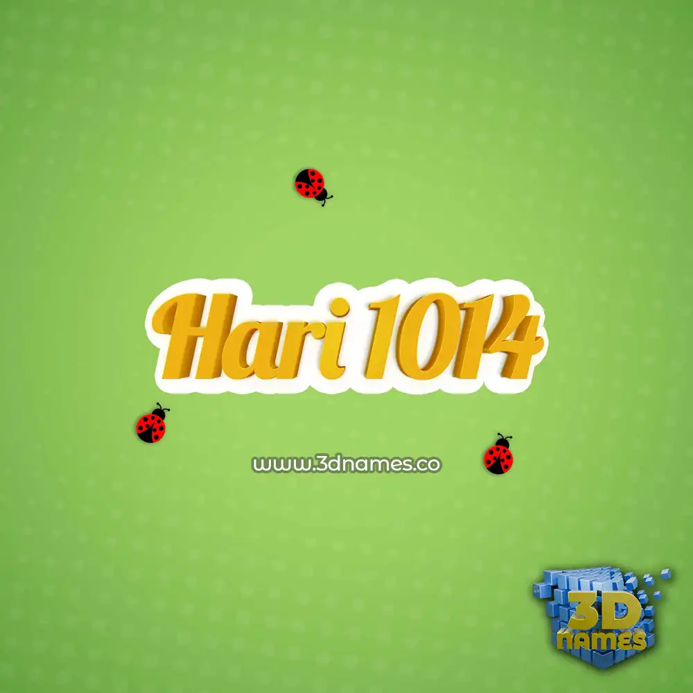 hari 1014 in Ladybugs style - 3D name wallpaper