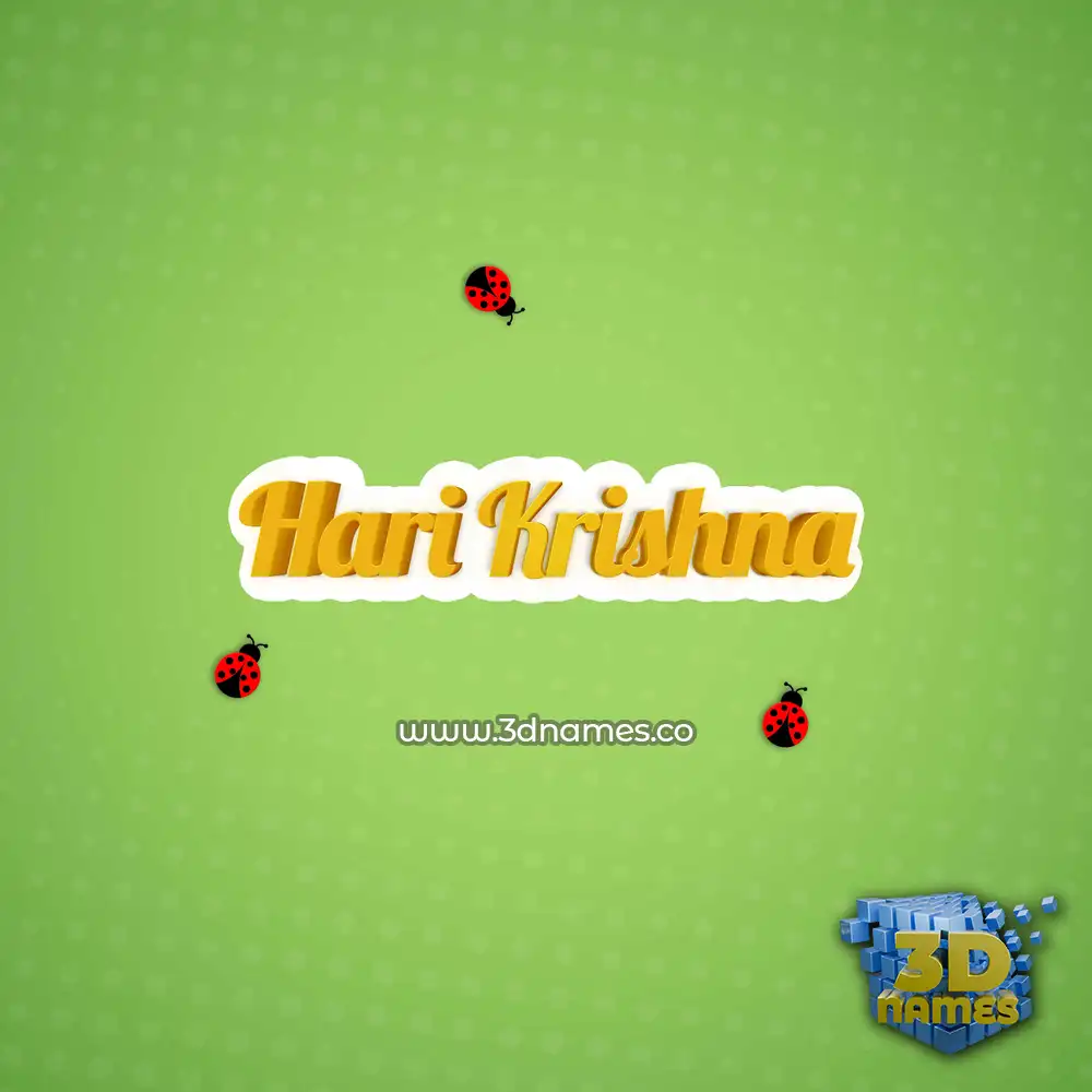 hari krishna in Ladybugs style - 3D name wallpaper