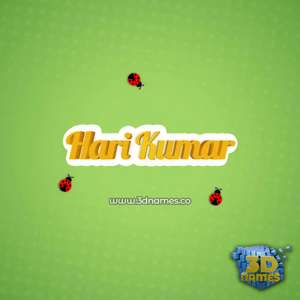 hari kumar in Ladybugs style - 3D name wallpaper