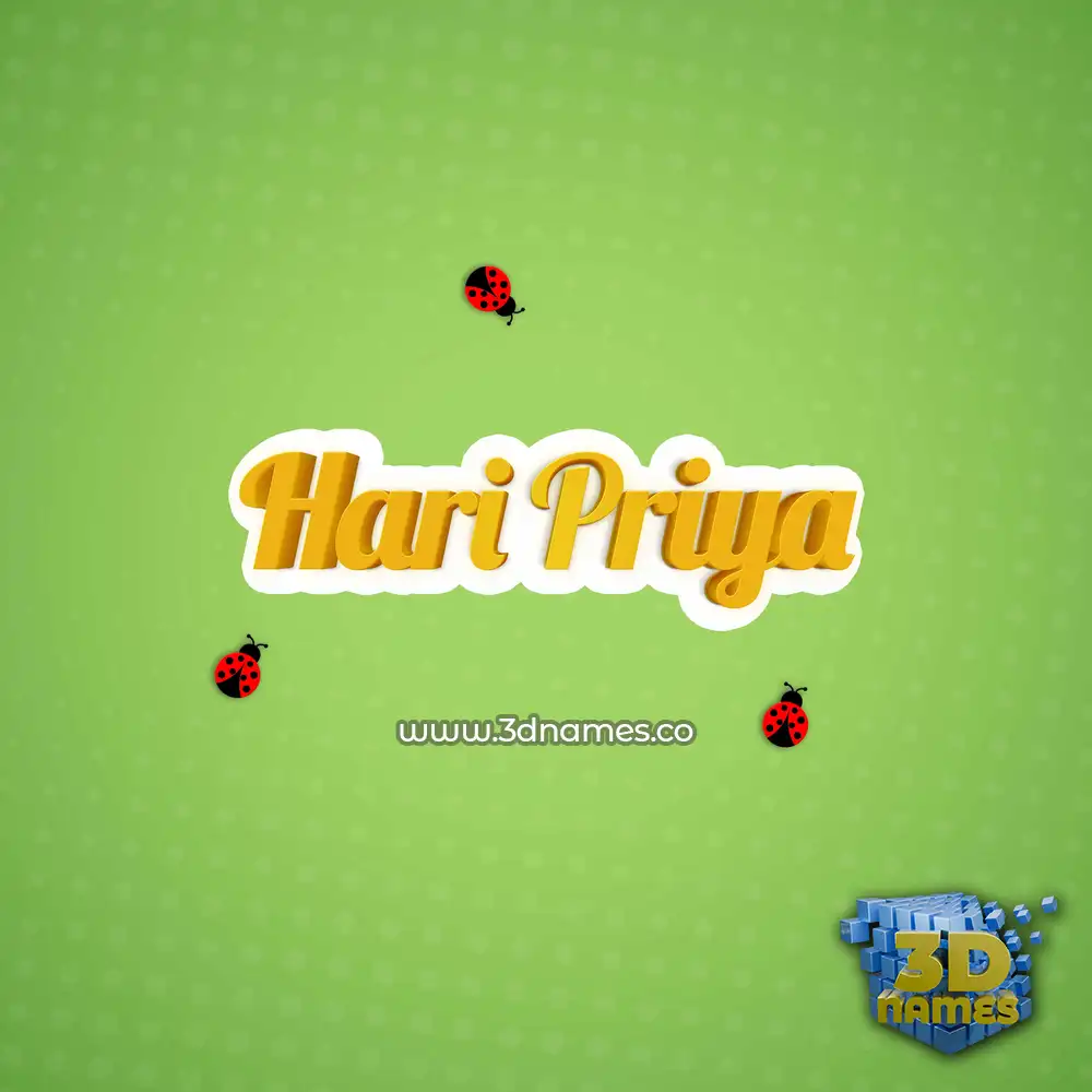 hari priya in Ladybugs style - 3D name wallpaper