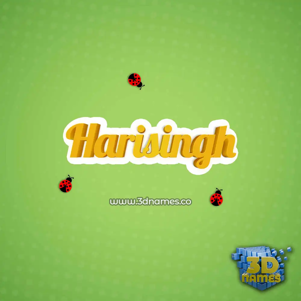 harisingh in Ladybugs style - 3D name wallpaper