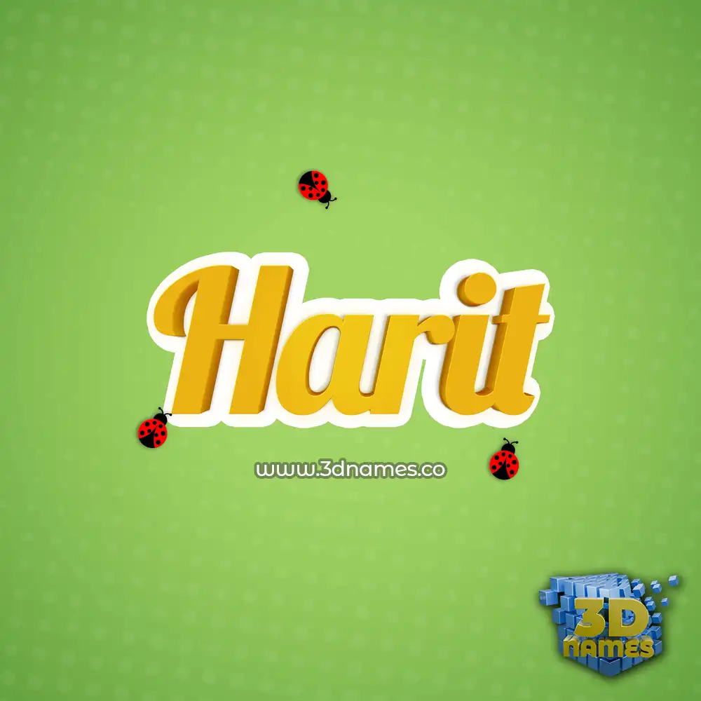 harit in Ladybugs style - 3D name wallpaper