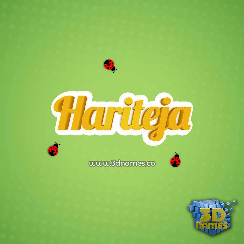 hariteja in Ladybugs style - 3D name wallpaper