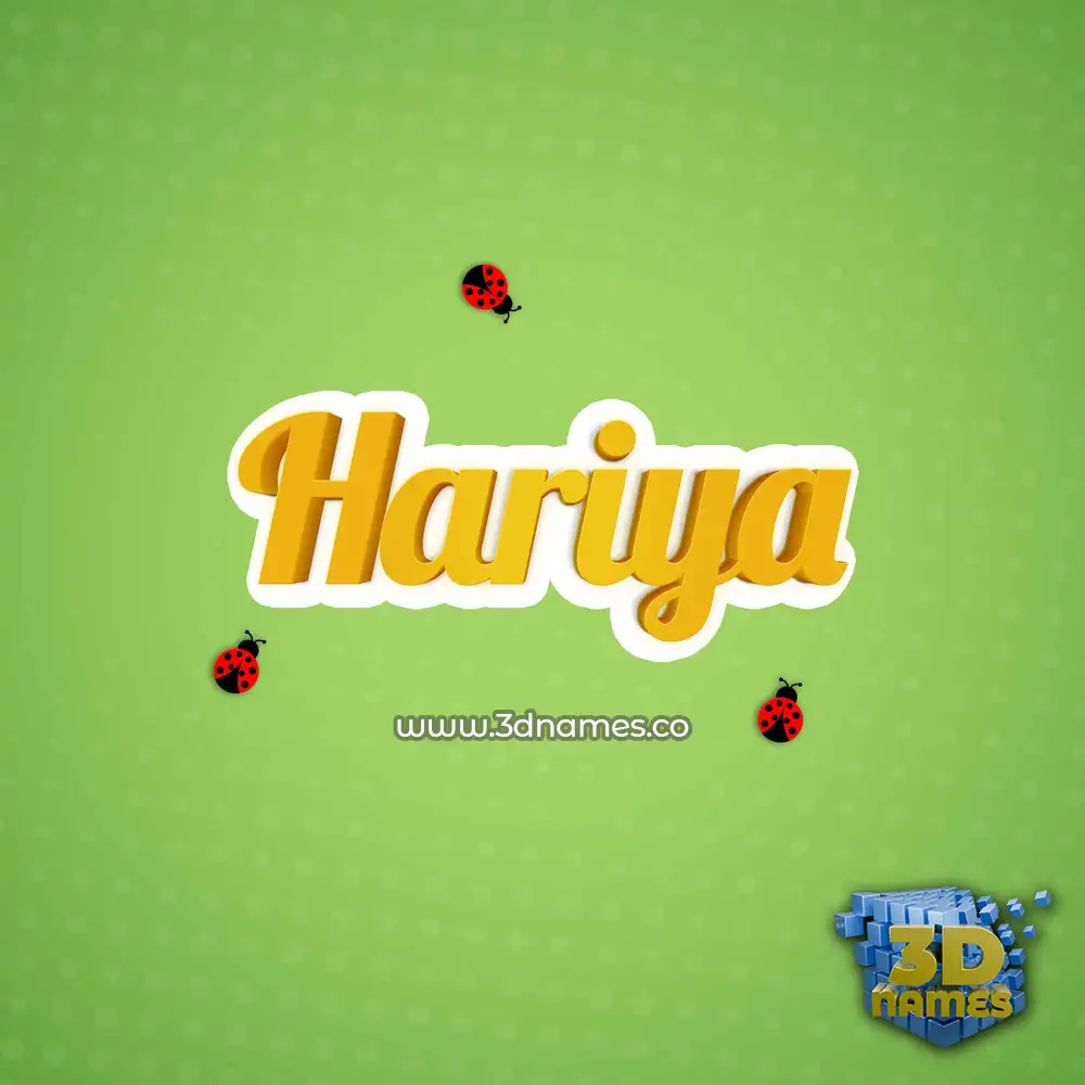 hariya in Ladybugs style - 3D name wallpaper