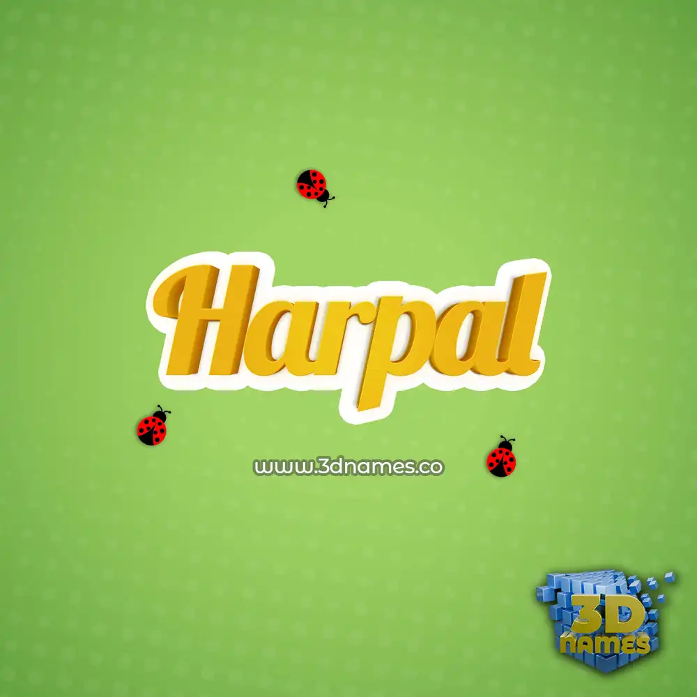 harpal in Ladybugs style - 3D name wallpaper