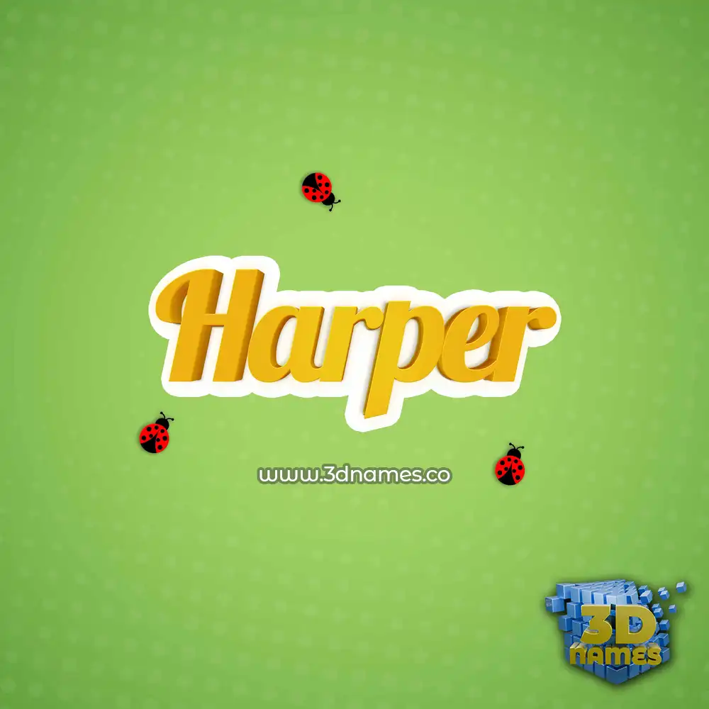 harper in Ladybugs style - 3D name wallpaper