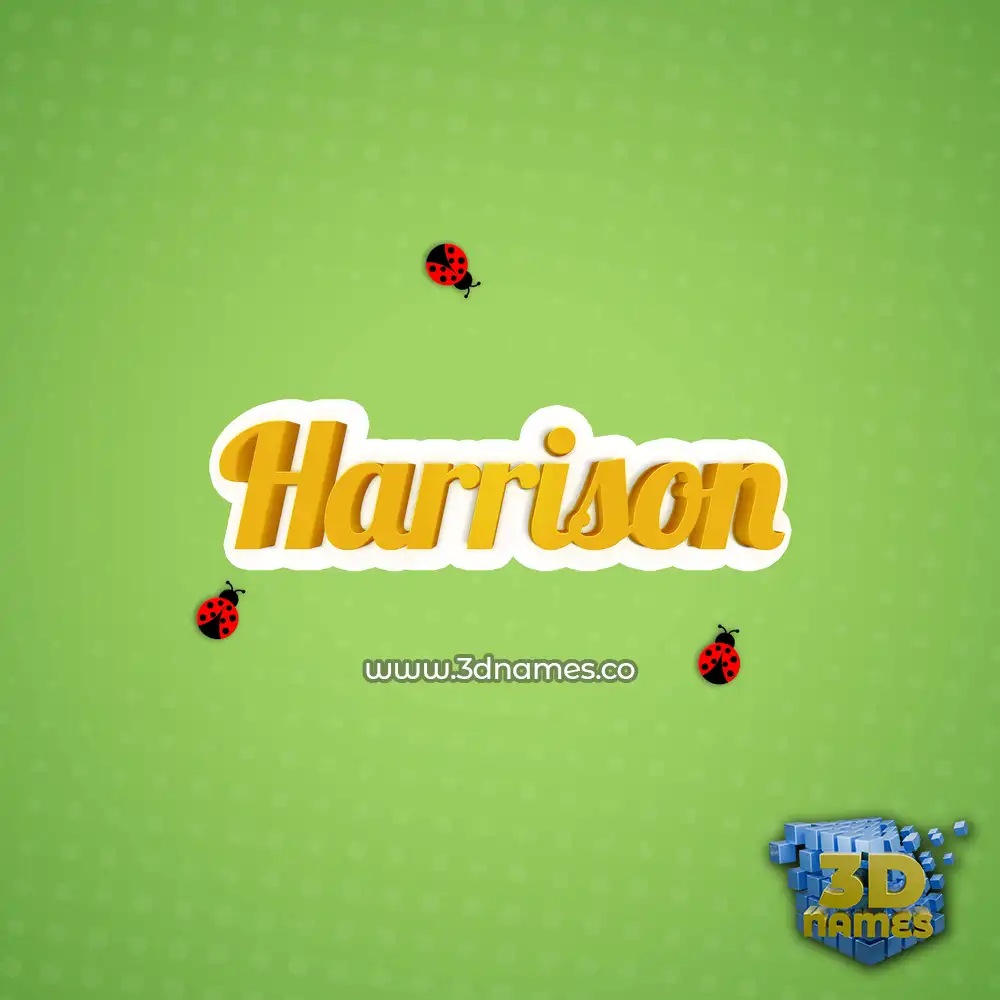 harrison in Ladybugs style - 3D name wallpaper