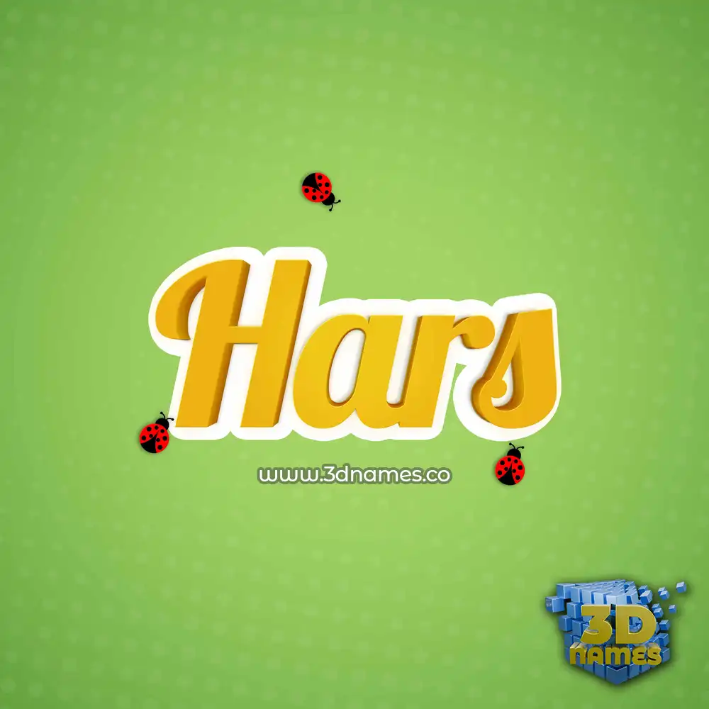 hars in Ladybugs style - 3D name wallpaper