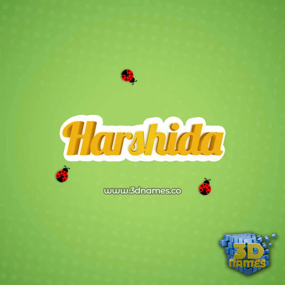 harshida in Ladybugs style - 3D name wallpaper
