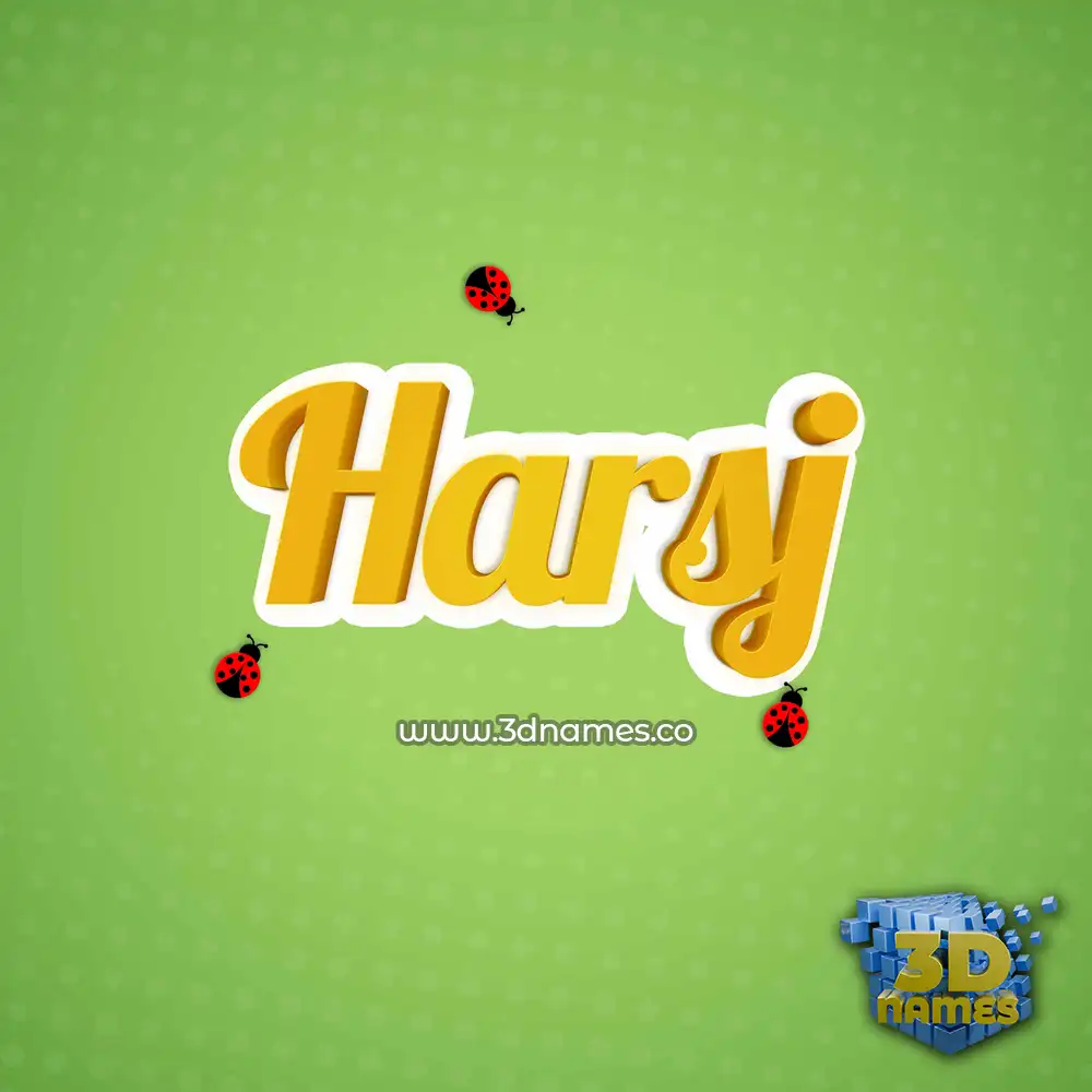 harsj in Ladybugs style - 3D name wallpaper