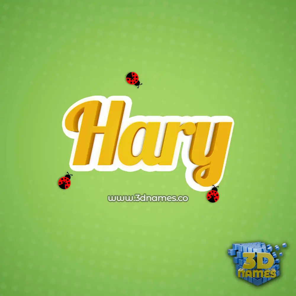 hary in Ladybugs style - 3D name wallpaper