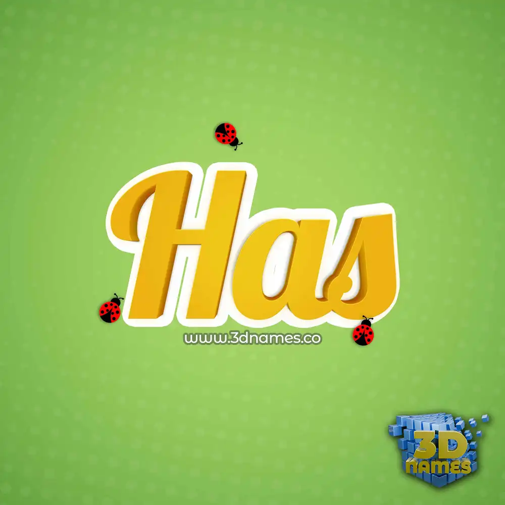 has in Ladybugs style - 3D name wallpaper