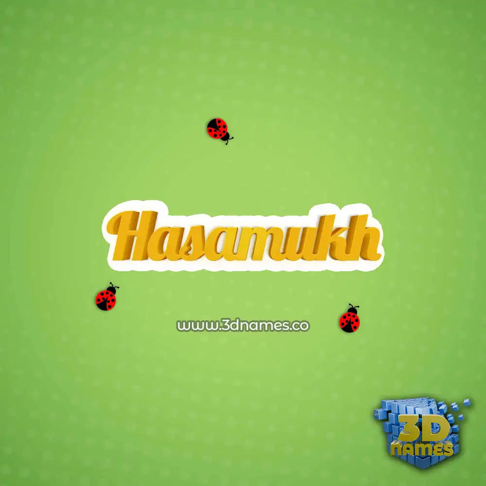 hasamukh in Ladybugs style - 3D name wallpaper