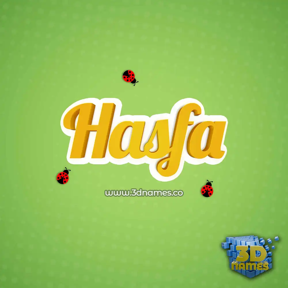 hasfa in Ladybugs style - 3D name wallpaper
