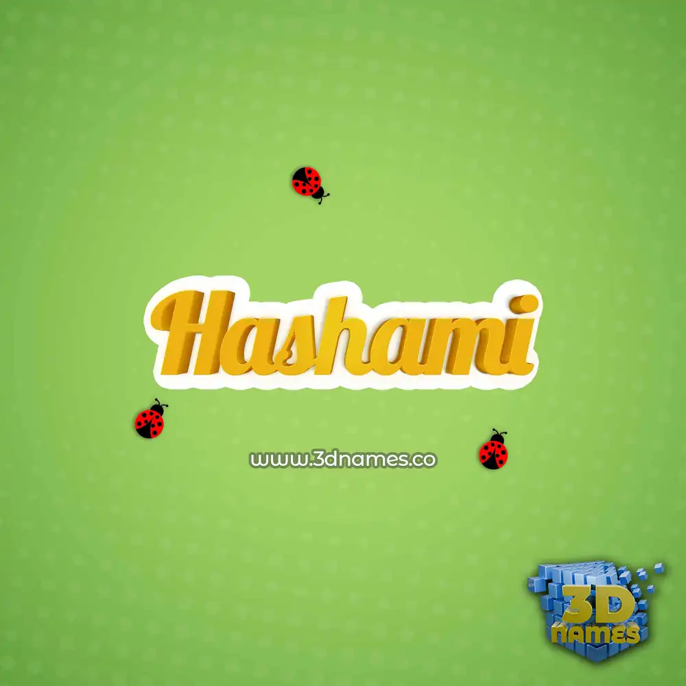 hashami in Ladybugs style - 3D name wallpaper