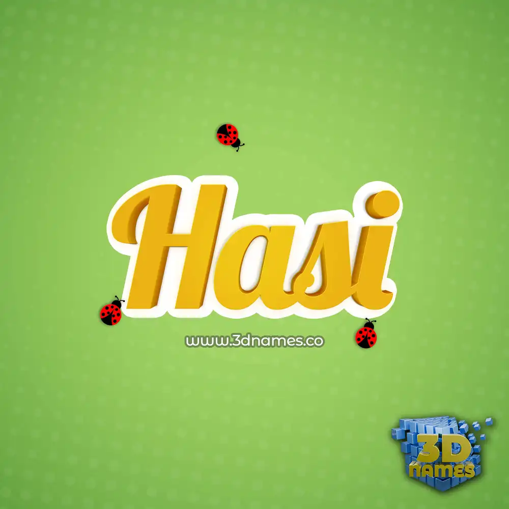 hasi in Ladybugs style - 3D name wallpaper