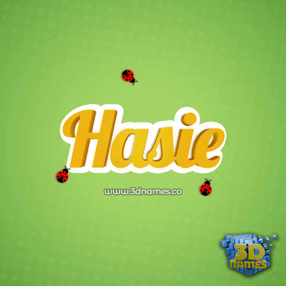 hasie in Ladybugs style - 3D name wallpaper